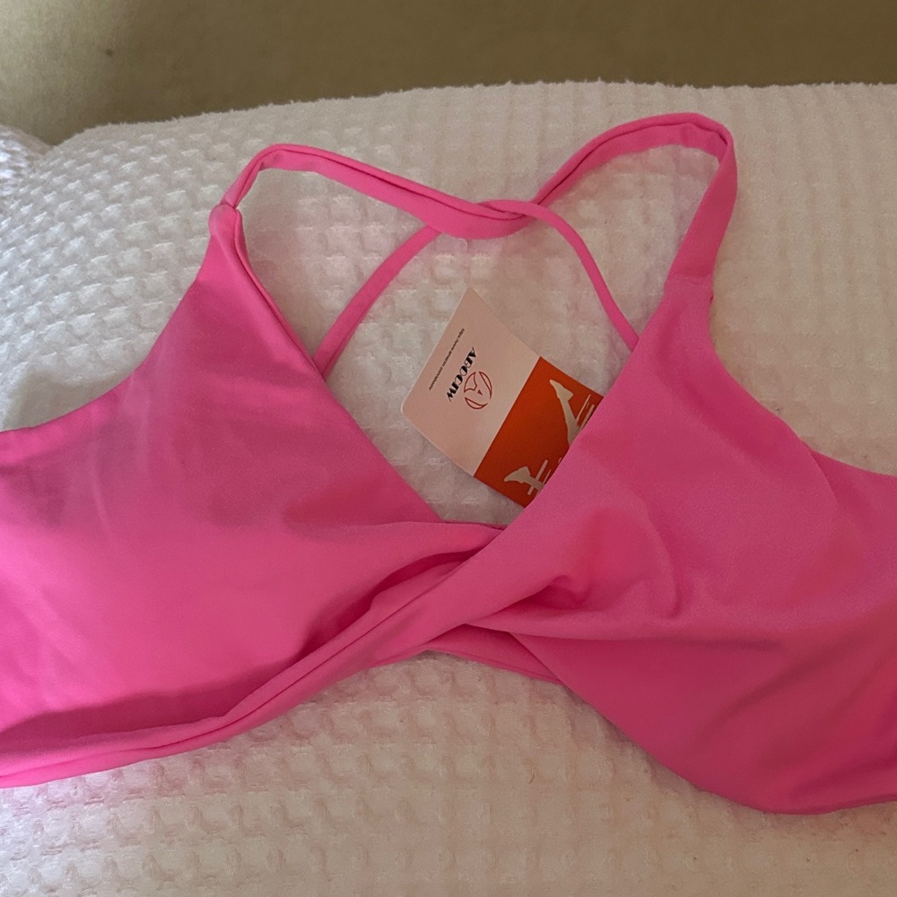 Unbranded Hot Pink Women’s Bralette with Cross-Front Detail